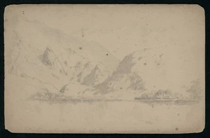 [Gully, John], 1819-1888 :Looking towards the outlet, Te Wharau, Warau, Collingwood [1860-1880s].