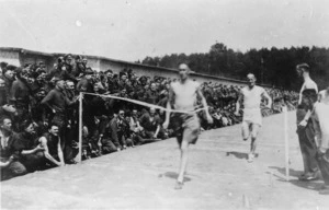 Athletics meeting at Stalag 8B prisoner of war camp, Lamsdorf, Germany - Photograph taken by C E Chetwin
