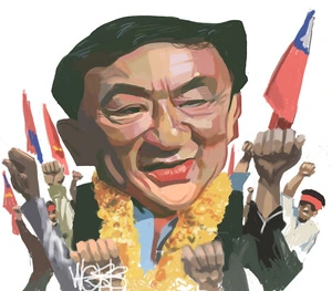Thaksin Shinawatra. 15 March 2010