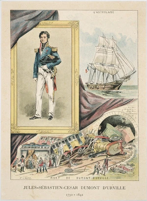 Gilbert, fl 1840s :Jules-Sebastien-Cesar Dumont d'Urville, 1790-1842. L'Astrolabe. Mort de Dumont d'Urville [Paris? 1842?]