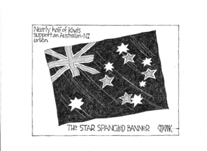 Nearly half of Kiwis support an Australian-NZ union. The star spangled banner. 16 March 2010