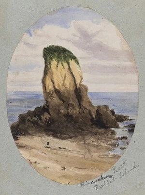 Artist unkown :Pincushion Rock, Rabbit Island. [1850s?]