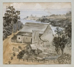 Templer, Cherie, 1856-1915. Attributed works :[John Bishop's farmhouse, Titirangi. 1880s?]