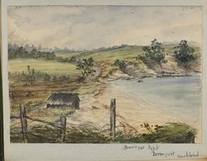 Templer, Cherie, 1856-1915. Attributed works :Narrow neck, Devonport, Auckland. [1870s?]