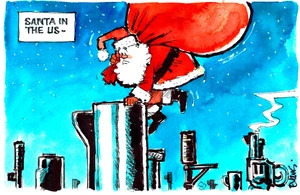 Evans, Malcolm Paul, 1945- :Santa in the US. 23 December 2012