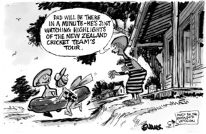 Evans, Malcolm Paul, 1945- :The NZ Cricket team's Tour. 6 January 2013
