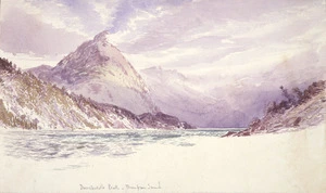 Hodgkins, William Mathew, 1833-1898 :Dunsterville Peak, Thompson Sound [1875?]