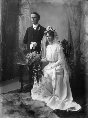 Unidentified bride and groom