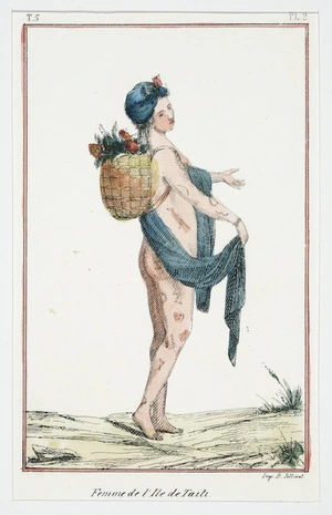 [Grasset de Saint-Sauveur, Jacques], 1757-1810 :Femme de l'Ile de Taiti. Imp B Jollivet. T[ome] 5. pl[ate] 2. Page [?].