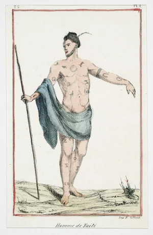 [Grasset de Saint-Sauveur, Jacques], 1757-1810 :Homme de Taiti. Imp B Jollivet. T[ome] 5. pl[ate] 1. Page 5.