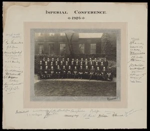 Bassano Ltd :Photograph relating to the Imperial Conference, London, 1926