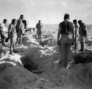 Burial service at El Alamein during World War II