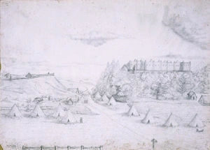 Fulton, William Wright :Rahotu stockade. [ca 1881]