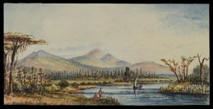 Fraser, I Tallon B :Ohinemuri ; 50 miles from the Thames goldfields and the Te Aroha mountain... drawn 1869 / I T B F