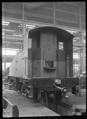 Back view of the tender for C class 2-6-2 steam locomotive, New Zealand Railways no 851, after construction at Hutt Railway Workshops, Woburn.