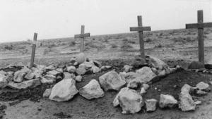 20th New Zealand Battalion graves at Belhamed - Photograph taken by Edward Vere Hayward