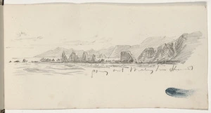 Gully, John, 1819-1888 :Going out Wellington Heads [1860-1880s].