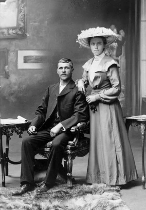 Kinsey, William Henry Scott 1860-1931 (Photographer) : Wedding portrait of John and Henrietta Johnson