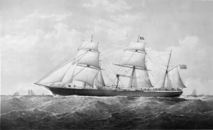 Dutton, Thomas Goldsworthy d 1891 :Screw steam ship "Tararua", 831 tons... T G Dutton delt et lith. London, WM Foster 1865