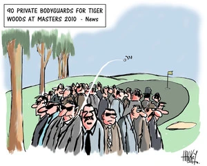 90 private bodyguards for Tiger Woods at Masters 2010 - News. 6 April 2010