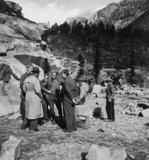 Prisoners of war being questioned by the International Red Cross, Wolfsberg, Austria