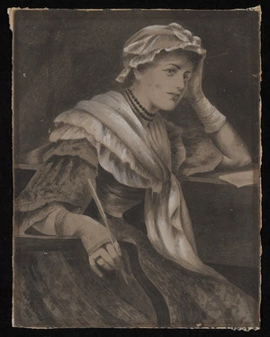 Boscawen, John Hugh, 1851-1937 :[Lady at her writing desk]. 1883