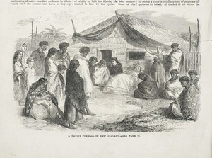 [Robley, Horatio Gordon], 1840-1930 :A native funeral in New Zealand - see page 78]. The penny illustrated paper. Jan. 30, 1869, [page] 76.