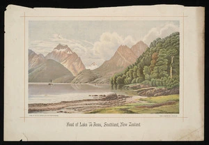 Wilson, Laurence William, 181-1912 :Head of Lake Te Anau, Southland, New Zealand. Litho. at the N.Z. Graphic and Star Printing Works, from a painting by L W Wilson [1893]