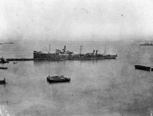 Troopships at Gallipoli, Turkey