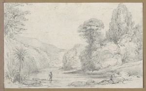[Swainson, William] 1789-1855 :Pakuratahi River, near the bridge - looking up [Jan., 1849]