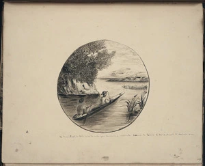 Carbery, Andrew Thomas H 1836-1870 :Te Maori huoti, te Rata kohe te waka gna [nga] Meremerua. Waikato. Kanui te Parera ki kone - kopai te doubara poo. [1863 or 1864]