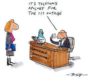 Commerce Commission. "It's Telecom's apology for the 111 outage" 26 February 2010