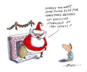 "Surely you want something else for Christmas besides C02 emissions stablised at 1990 levels?" 24 December 2009