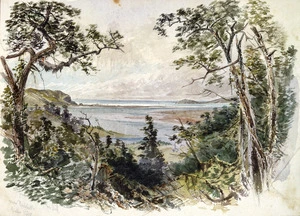 Hodgkins, William Mathew, 1833-1898 :From the top of the hill near Portobello, 9 Nov 1880.