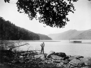 Man and young girl in Pelorus Sound, Marlborough