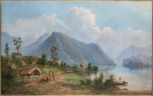 Blomfield, Charles, 1848-1926 :Rotokakahi from the Maori village of Kaiteriria. 1882