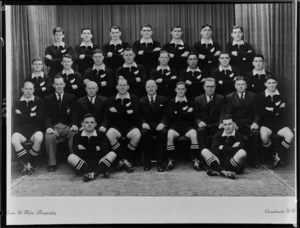 All Blacks, New Zealand representative rugby union team - Photograph taken by Green and Hahn