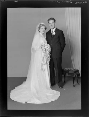 Unidentified bride and groom