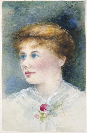 [Hodgkins, Isabel Jane?] 1867-1950 :[Head of a girl. 1890-1892?]