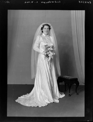 Unidentified bride, probably Llewellyn family wedding