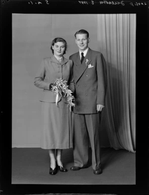 Unidentified bride and groom, Zeilstra family wedding