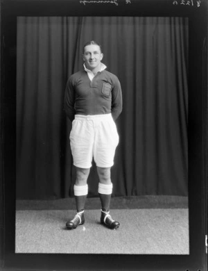 R Jennings, member of the British Lions rugby union team
