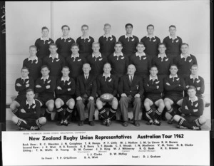 All Blacks, New Zealand representative rugby union team,Australian tour, 1962