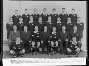 All Blacks, New Zealand representative rugby union team, vs Australia, third test, Wellington, 1964
