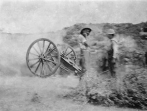 69th Brigade, D Battery in action, Gallipoli, Turkey