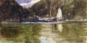 Hodgkins, William Mathew, 1833-1898 :In Half Moon Bay, Stewart Island. 26/12/95