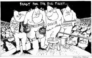 Walker, Malcolm 1950- :Ready for the big fight... New Zealand Herald. 1984.