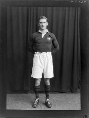 J Clark (vice captain), member of the Australian representative rugby team vs New Zealand All Blacks, Bledisloe Cup 1931