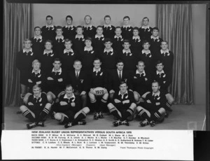 All Blacks, New Zealand representative rugby union team, vs South Africa, 1970