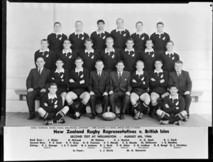 All Blacks, New Zealand representative rugby union team, vs British Isles, second test, Wellington, 1966